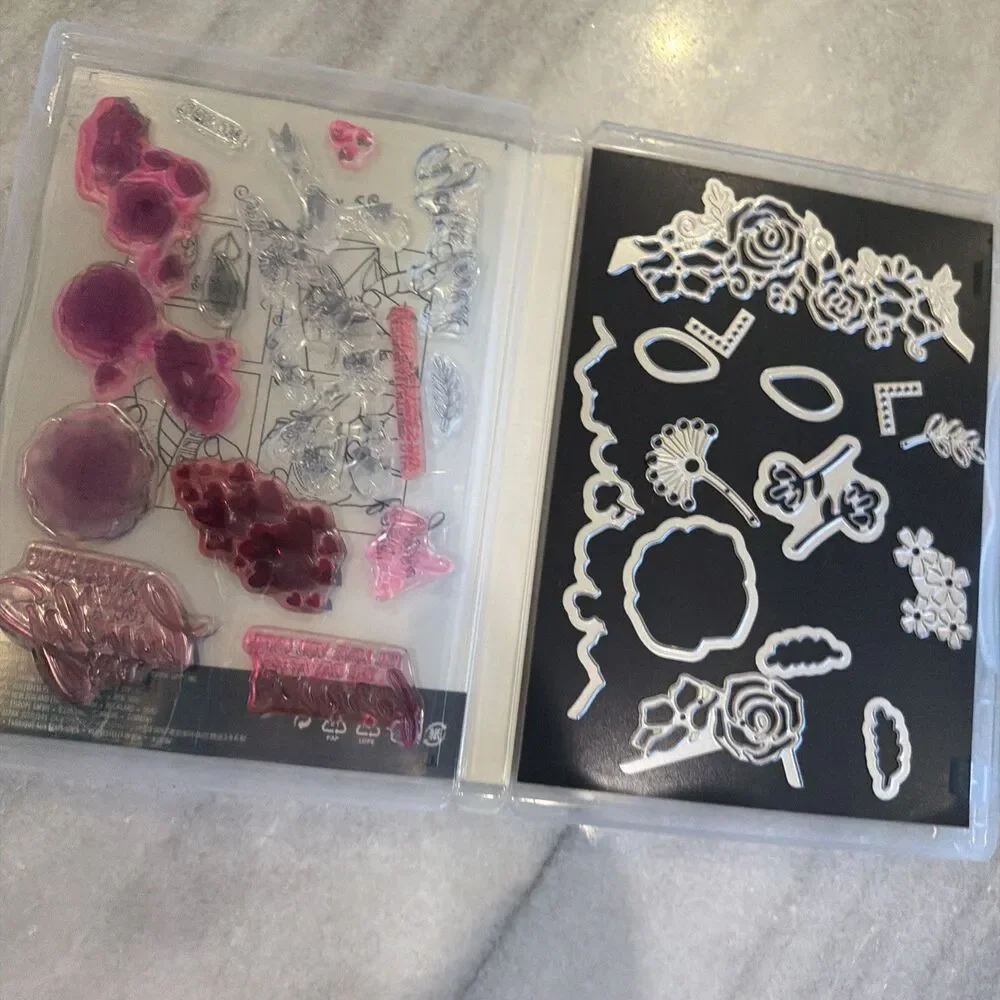 Stampin' Up! FOREVER LOVELY Photopolymer STAMP SET + FLOWERS Edgelits DIES BONUS